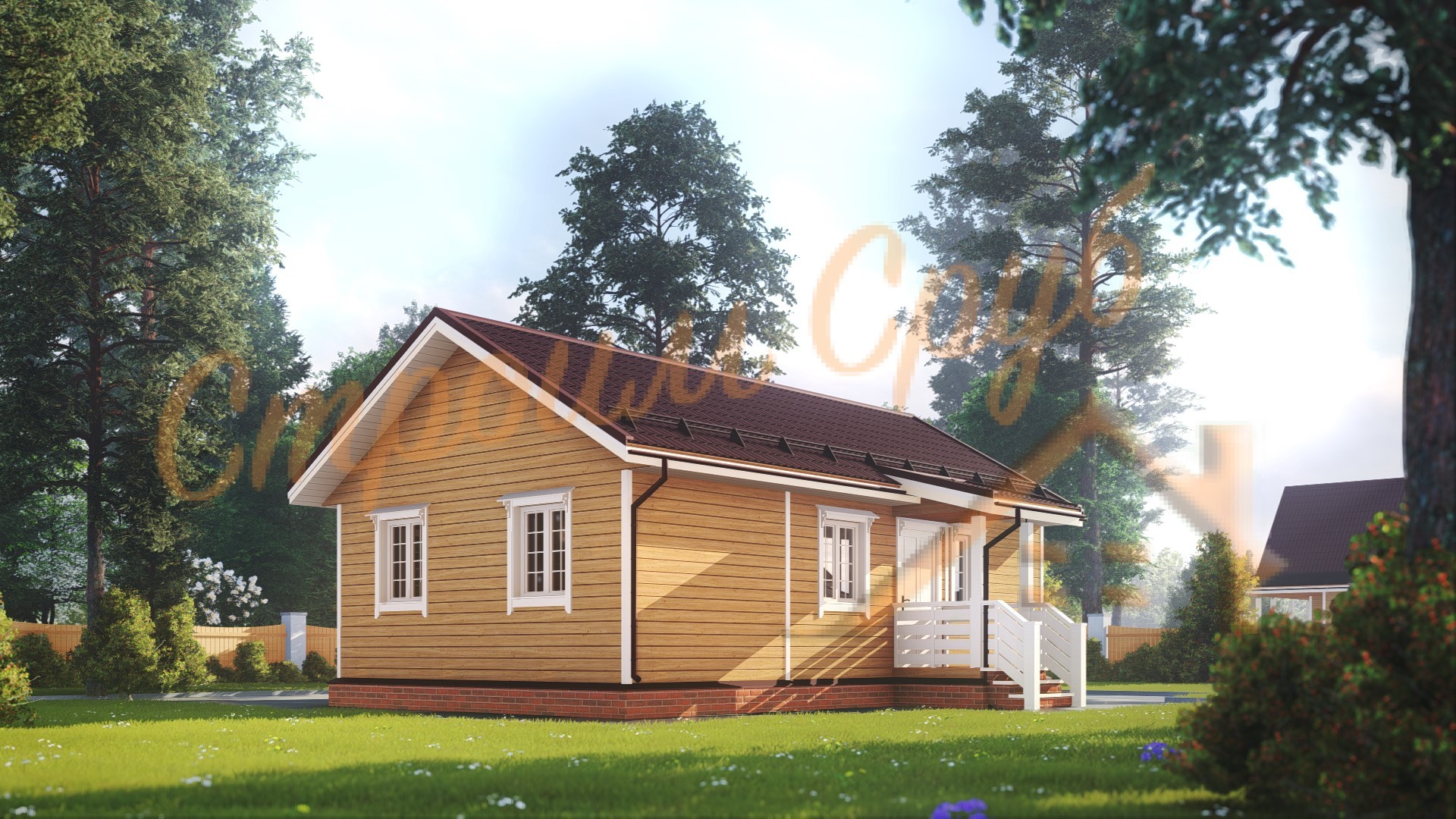 Дом из бруса 10х7,5 «Одноэтажный»