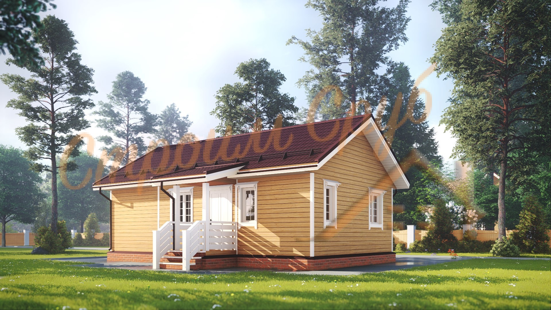 Дом из бруса 10х7,5 «Одноэтажный»