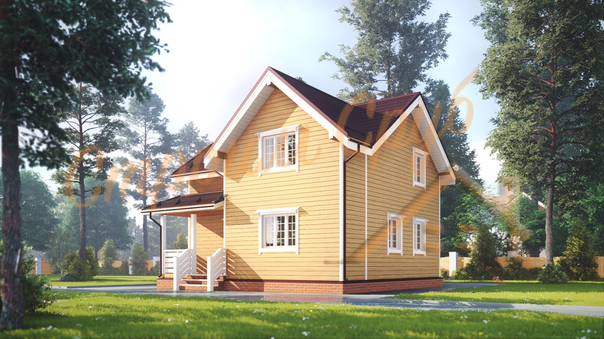 Дом из бруса 8х8,5 «Желанный»