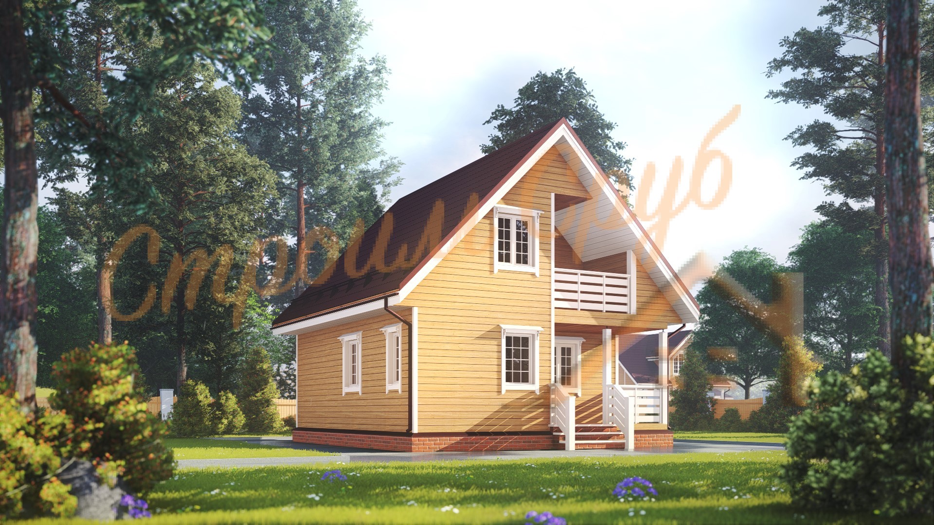 Дом из бруса 8х7 «Уникальный»