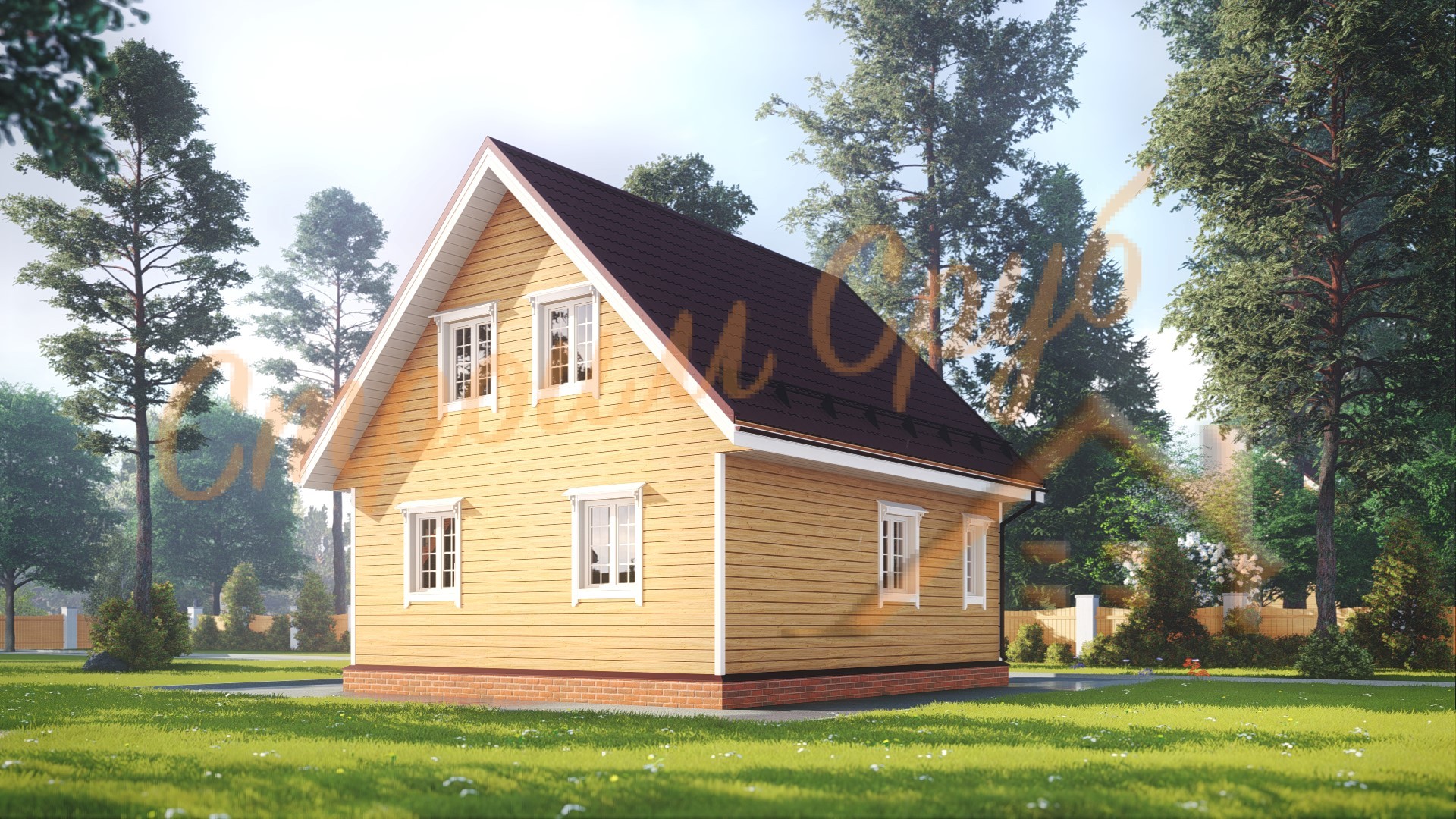 Дом из бруса 8х7 «Уникальный»