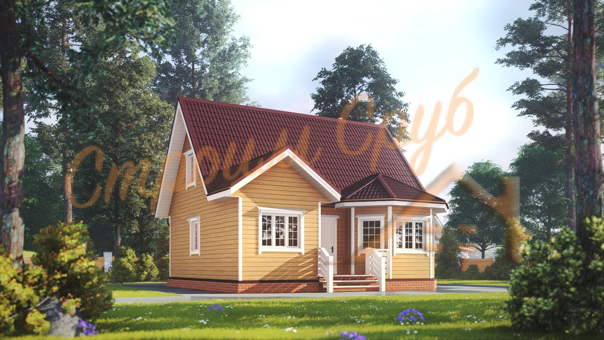 Дом из бруса 8х9 «Удобный»