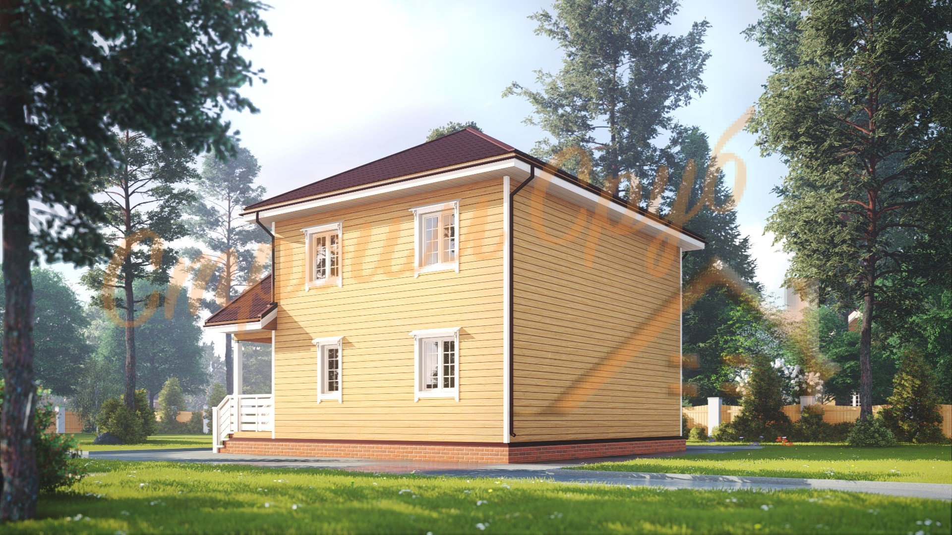 Дом из бруса 7х9 «Двухэтажный»