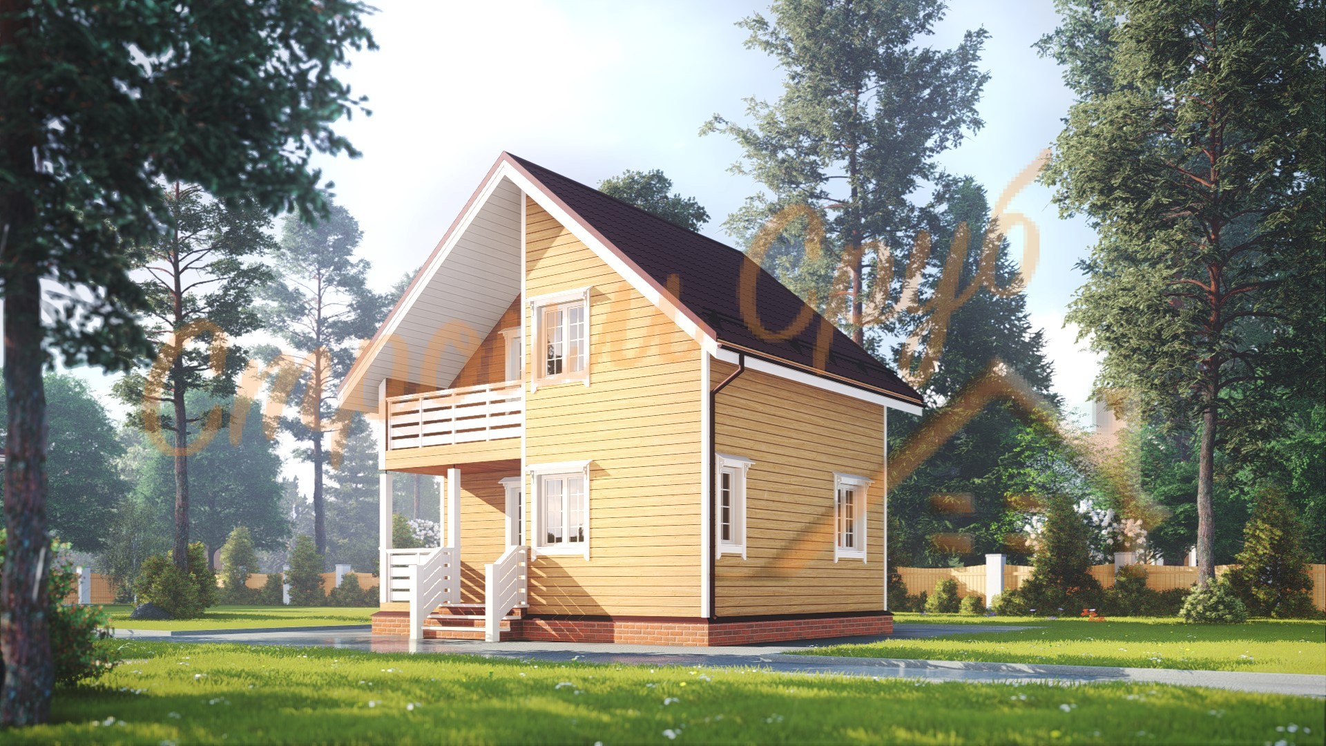 Дом из бруса 6х7 «Престижный»