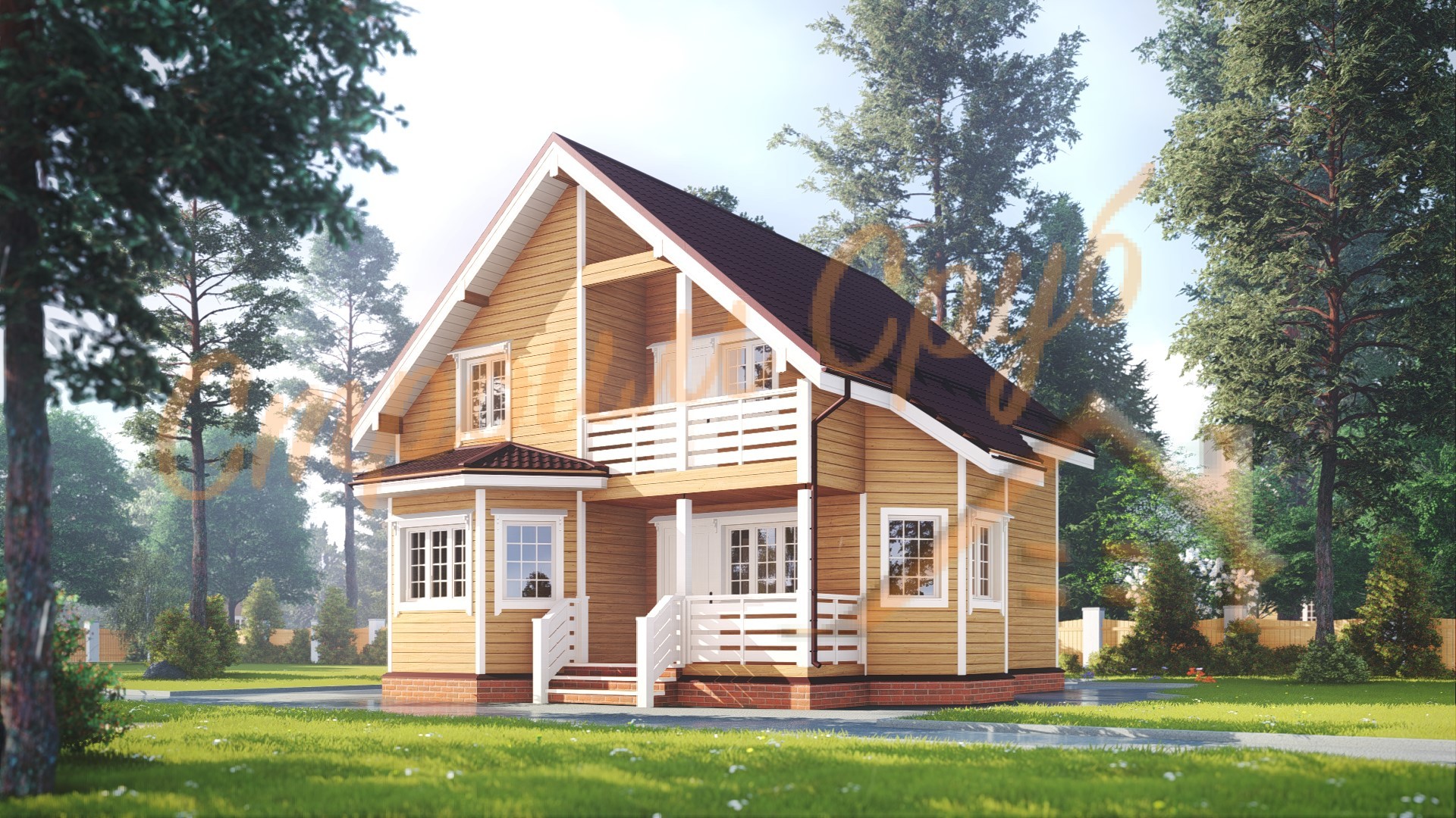 Дом из бруса 9х9,5 «Прекрасный»