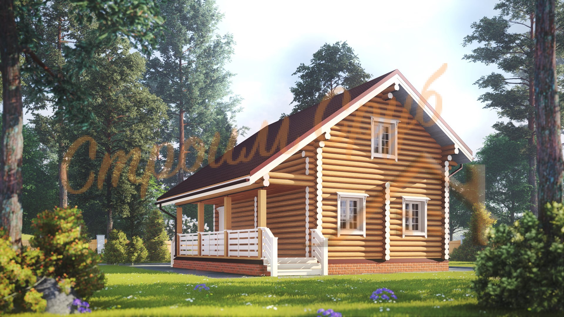 Дом из бревна 8,5х7,8 «Идеальный»