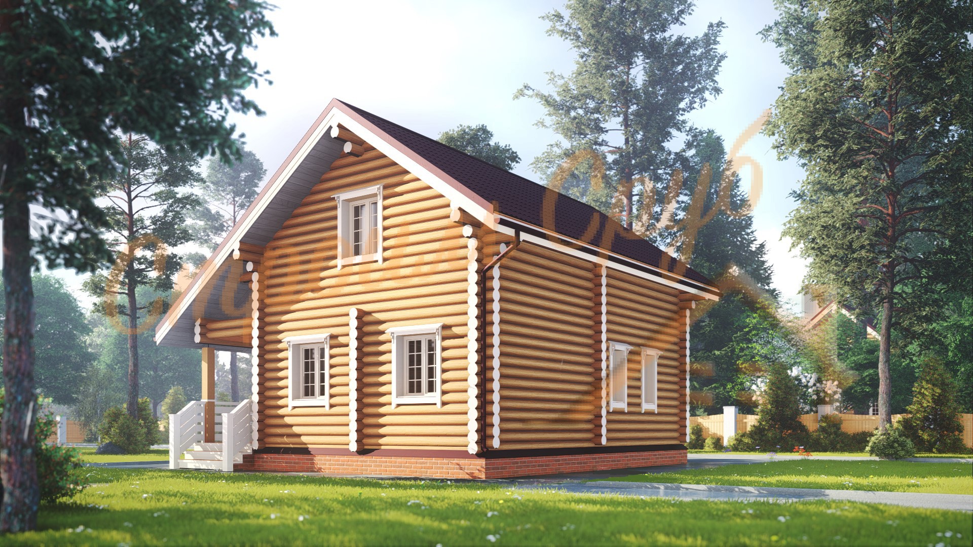 Дом из бревна 8,5х7,8 «Идеальный»