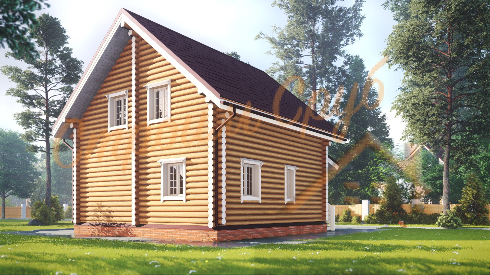 Дом из бревна 8,5х9 «Нужный»