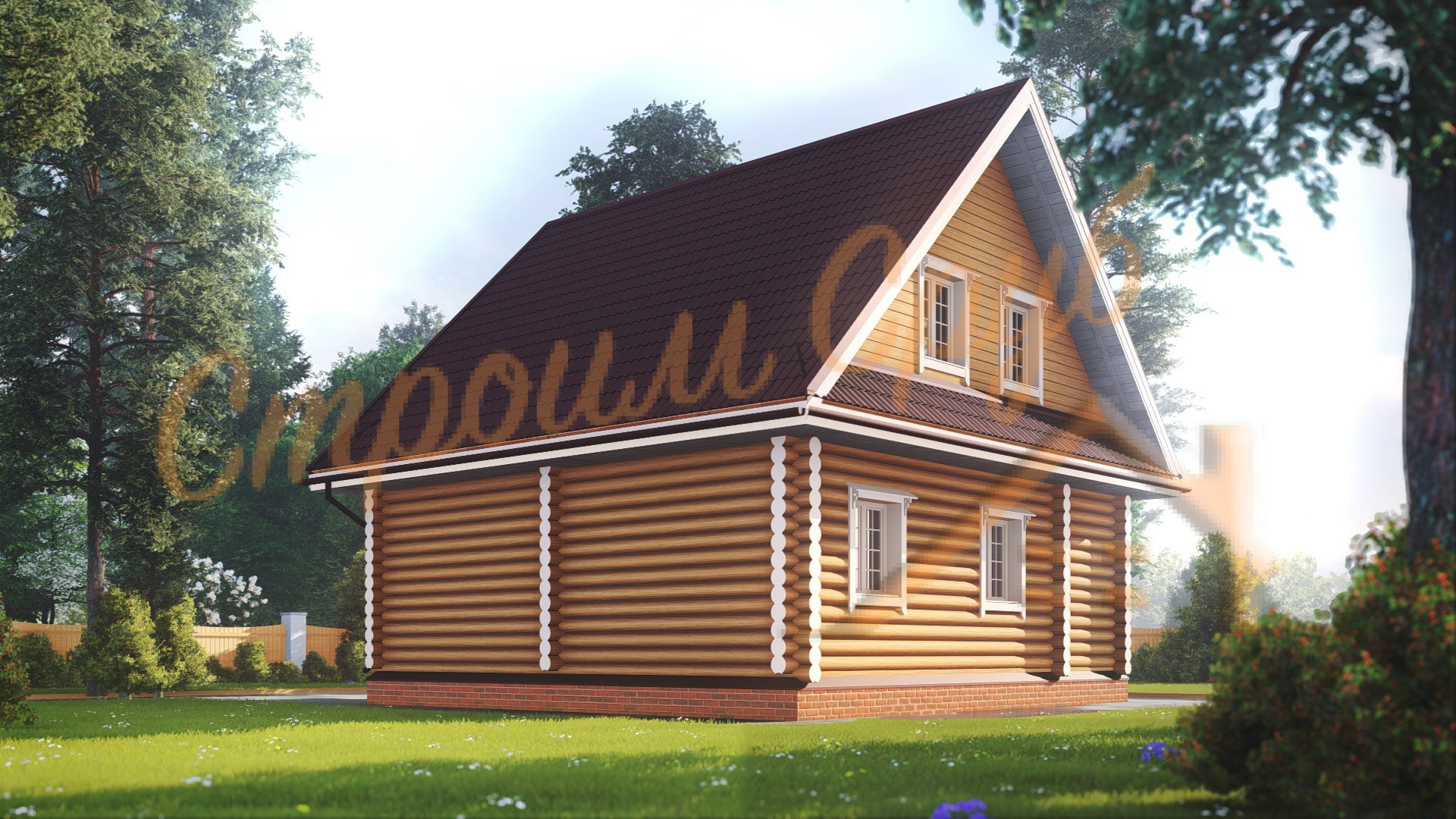 Дом из бревна 8х8 «Выдающийся»