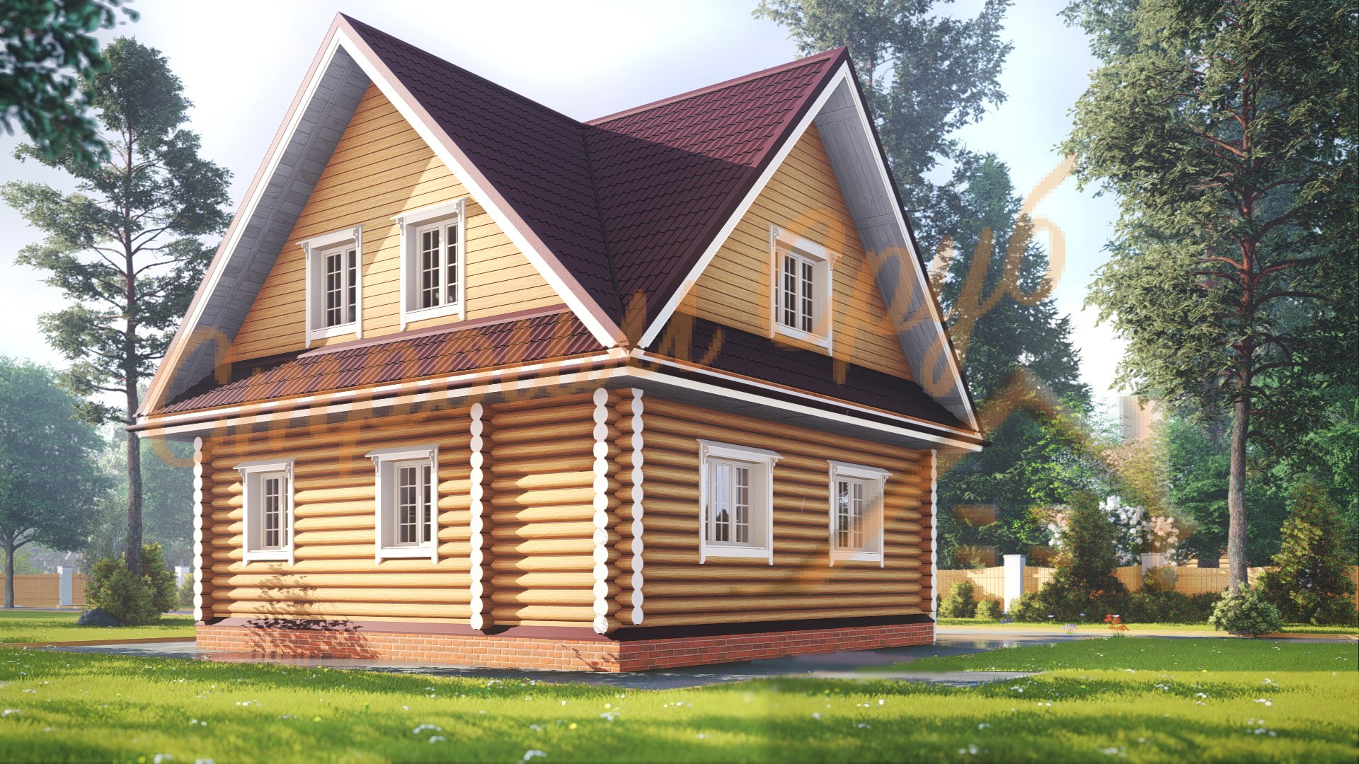 Дом из бревна 8х8 «Выдающийся»