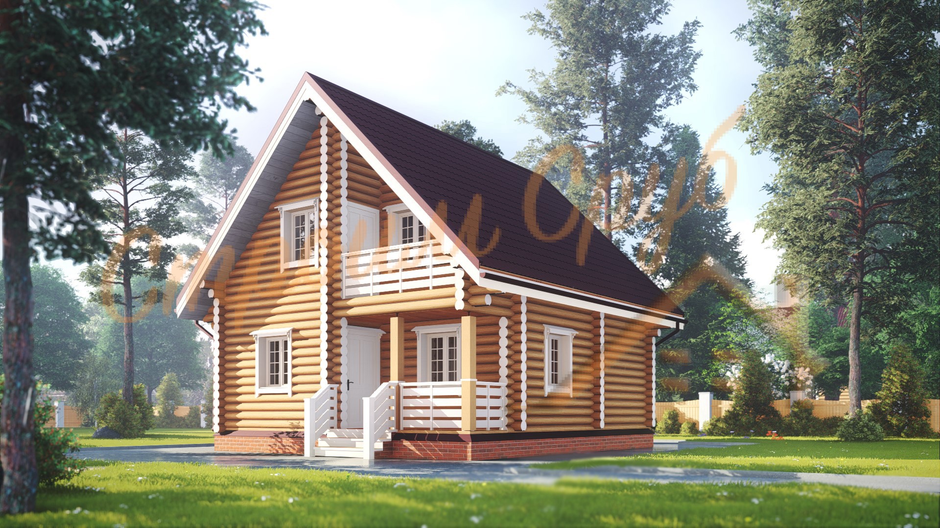 Дом из бревна 9,5х7,2 «Эксклюзивный»