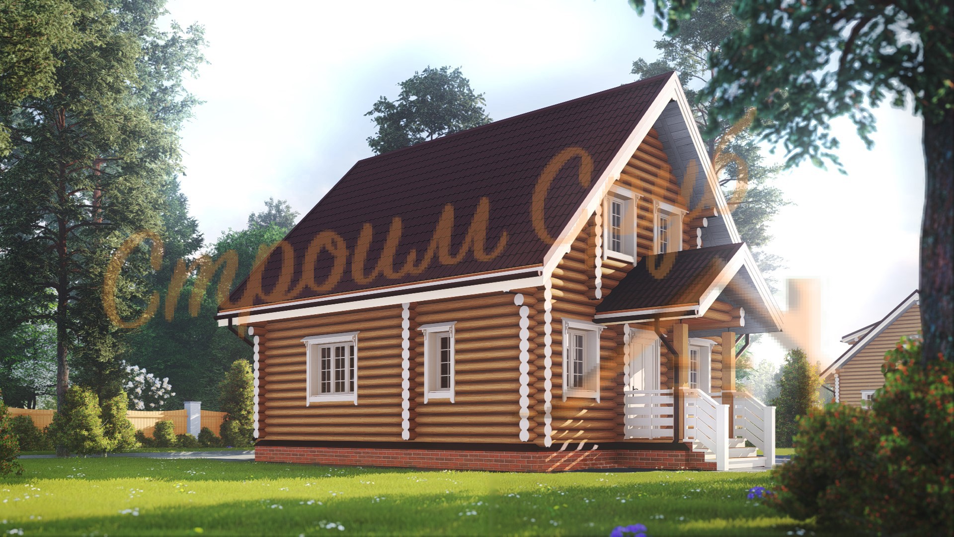 Дом из бревна 9,5х7,2 «Эксклюзивный»