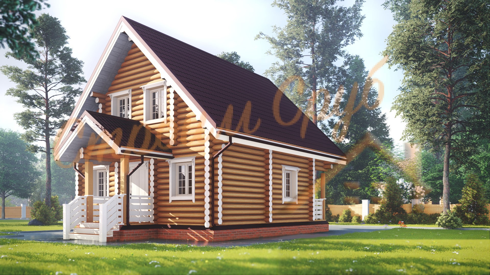 Дом из бревна 9,5х7,2 «Эксклюзивный»