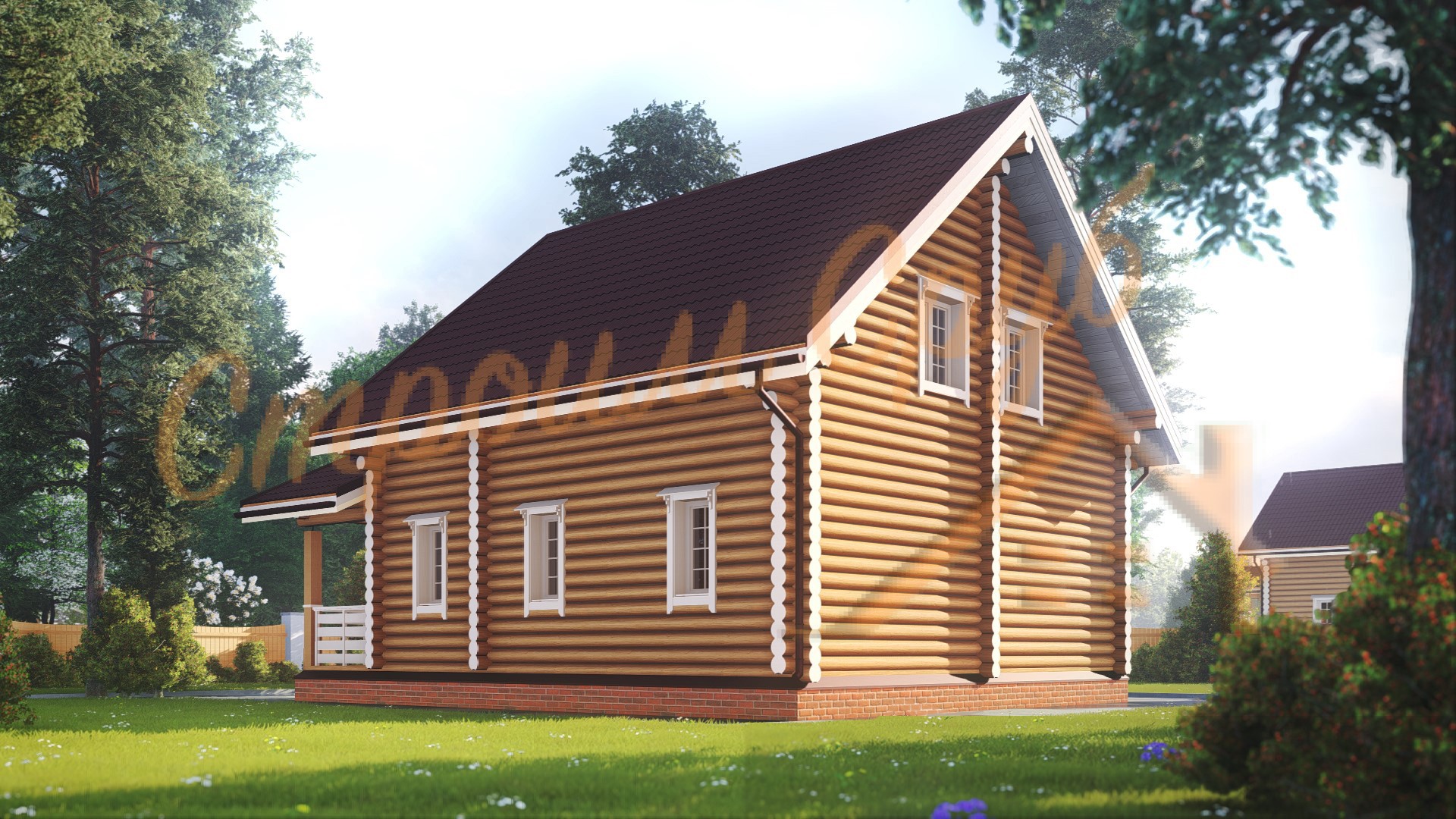 Дом из бревна 8х10 «Наглядный»