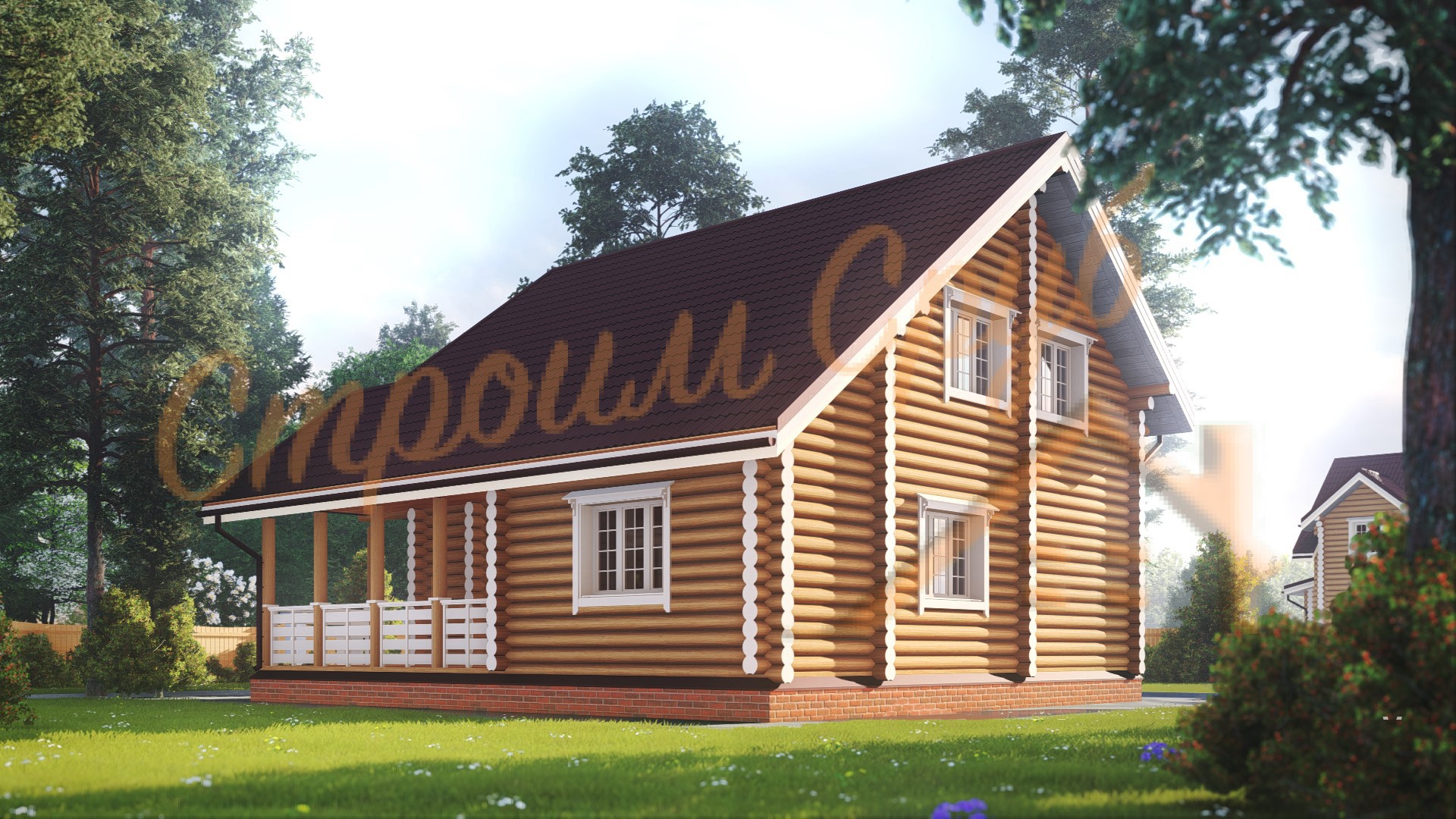 Дом из бревна 10,5х9 «Элегантный»